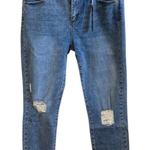 Tractr  Diane Slim Fit Mid Rise Blue Distressed Women’s Jeans - Size 12/31 -NWT